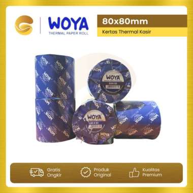 WOYA Kertas Thermal 80X80 Printer thermal roll 80 X 80 mm (5Roll)