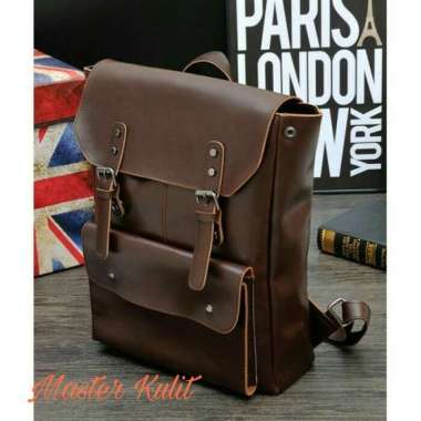 VERISH Tas Ransel Kulit Asli Garut MK.089