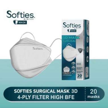 Masker softies 3d mask surgical 4 ply