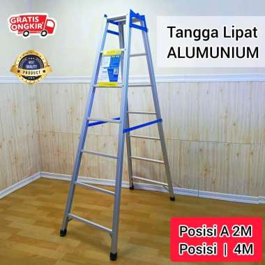 Tangga Lipat 2 Meter / Tangga 2 Fungsi Kuat kokoh Berkualitas