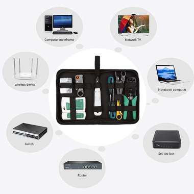 PAKET TOOLKIT NETWORK REPAIR TANG CRIMPING LAN TESTER RJ45 RJ11 PLUGBO