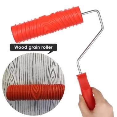 Kuas Roller Brush Rol Cetak motif kayu cat lem dinding wallpapper