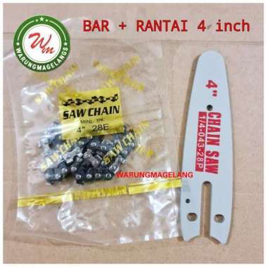 Bar Rantai chainsaw cordless baterai panjang 4 inch for bull xenon
