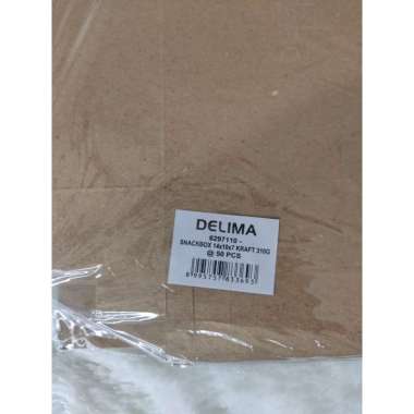 Snack Box DELIMA Kraft COKLAT Isi 50 pcs, Ukuran Ukuran 14