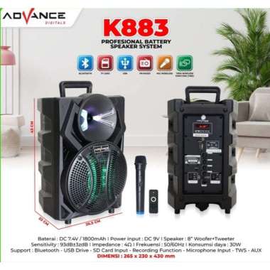 speaker advance bluetooth portable k883 / speaker meeting