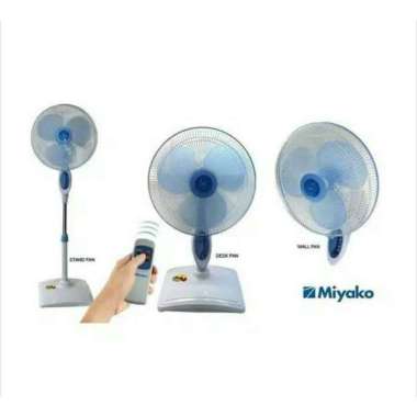 KIPAS ANGIN REMOTE 3in1 TJR-101 MIYAKO / KIPAS ANGIN MEJA - BERDIRI - DINDING / STAND FAN MIYAKO