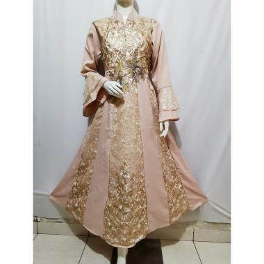 Gamis Johra/Baju Gamis Brukat Tile Dewasa Gamis Brukat Pesta Gamis Premium Fashion Muslim XL COKSU