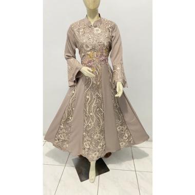 Gamis Johra/Baju Gamis Brukat Tile Dewasa Gamis Brukat Pesta Gamis Premium Fashion Muslim M MILO