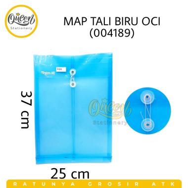 1 PCS MAP TALI BIRU OCI / MAP TALI PLASTIK / AMPLOP PLASTIK (004189) 004189