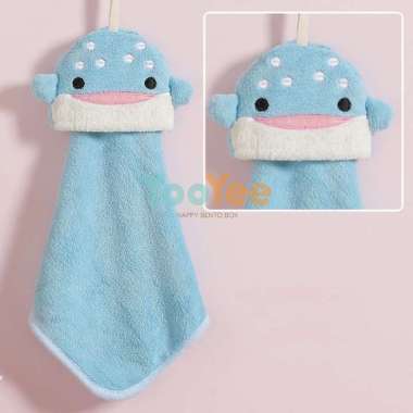 Yooyee Serbet Lap Tangan Lucu Karakter / Serbet Kartun / Lap Tangan Gantung Cartoon Unik HIU BIRU