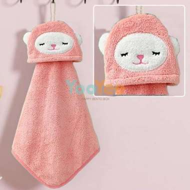 Yooyee Serbet Lap Tangan Lucu Karakter / Serbet Kartun / Lap Tangan Gantung Cartoon Unik DOMBA PINK