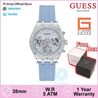 Guess Watches GUESS GW0407L1 Original HEIRESS Jam Tangan Wanita Analog Rubber Biru