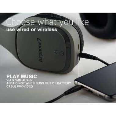 SONICGEAR AIRPHONE 7 WIRELESS BLUETOOTH HEADPHONE Black Maroon