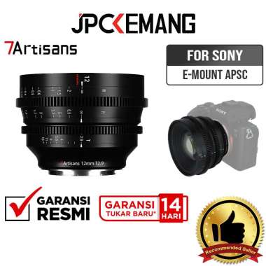 JPCKEMANG 7Artisans 12mm T2.9 for Sony E APSC Cine Lens 7Artisan 12 mm T2.9 GARANSI RESMI Standard P