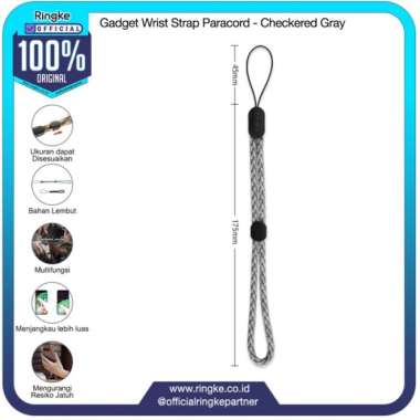 Ringke Gadget Wrist Strap Paracord Gray Gantungan HP USB Kamera