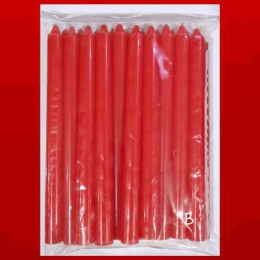 lilin merah ukuran Besar 1kg / lilin sembahyang / lilin puja / lilin ibadah / lilin merah kiloan