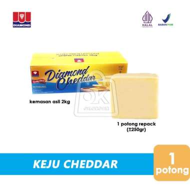 Keju Cheddar Diamond Cheddar Cheese (Repack 1 Potong)
