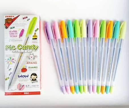 Pena Semi Gel Zebra Pic Candy 0.7mm Fine