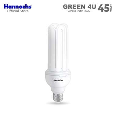 Hannochs - Lampu Hemat Energi 4U - 45 Watt - Cahaya Putih