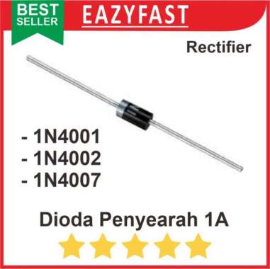 Dioda 1A 1N4001 1N4002 1N4007 1 A Ampere Diode Rectifier Penyearah 1N4002