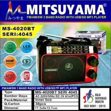 MITSUYAMA Radio Speaker Bluetooth MS-SERI 4045 USB MEMORY