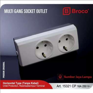 Broco Stop Kontak 2 Lubang 15321