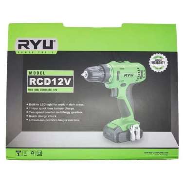 MESIN BOR BATERAI RYU RCD 12V CORDLESS