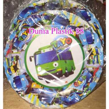 1PACK/10PCS PIRING KERTAS cake kue tart ulang tahun MOTIF gambar KARAKTER anak paper plate ultah PIR