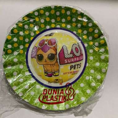 1PACK/10PCS PIRING KERTAS cake kue tart ulang tahun MOTIF gambar KARAKTER anak paper plate ultah PIR