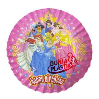 1PACK/10PCS PIRING KERTAS cake kue tart ulang tahun MOTIF gambar KARAKTER anak paper plate ultah pir