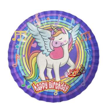 1PACK/10PCS PIRING KERTAS cake kue tart ulang tahun MOTIF gambar KARAKTER anak paper plate ultah pir