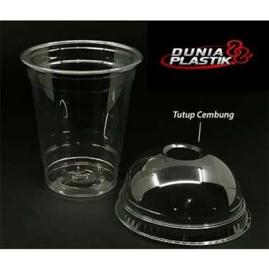 50pcs gelas plastik CUP 8oz PET + TUTUP mini BENING tebal ice es cream PET 8oz + Tutup.C