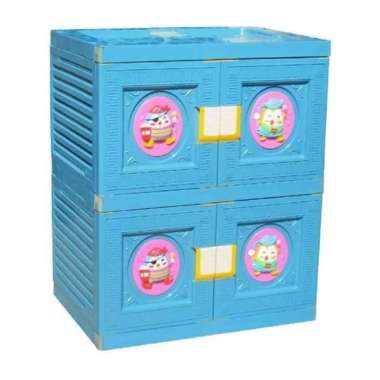 Lemari Plastik Anak Club Standar Boneka Kecil 3 Susun