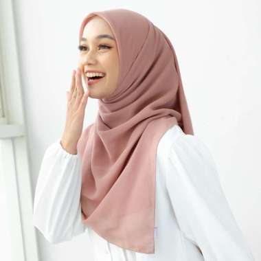 Lozy Hijab - Viona Plain Paris (Hijab Segiempat Paris Premium) Pink Pastel