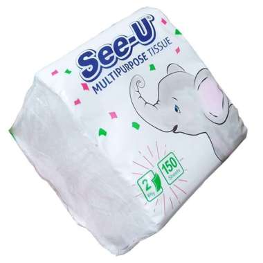 Tissue See-U Multipurpose 150 Sheets / Tissue See-U Gajah / See-U tissue pop up Putih