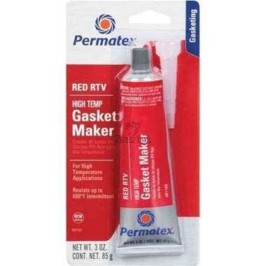 Permatex High Temp Red Silicone Sealant / Lem Silikon Merah 85 G