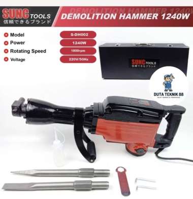 Mesin Jack Hammer Bobok Beton PH65 Demolition Hammer PH 65 SUNC TOOLS 1240W