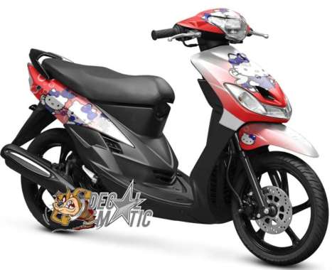 Decal Stiker Full Body Motor yamaha Mio Smile Sporty - Hello Kitty 1 Merah
