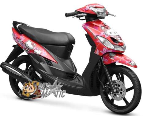 Decal Stiker Full Body Motor yamaha Mio Smile Sporty - Hello Kitty 2 Merah