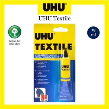 lem uhu textile 19 ml / lem kain, baju dan celana yang kuat Multicolor