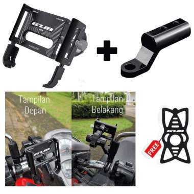 ZACRO GUB P30 Original Holder Hp Motor Dudukan Ponsel Aluminium Aloy Holder Handphone Motor Gub P30 