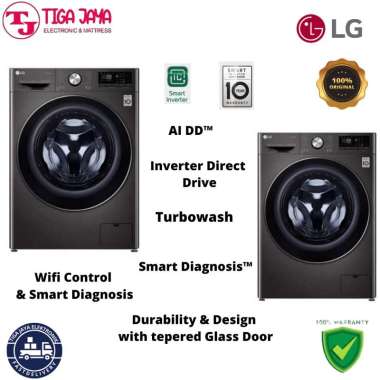 LG FV1412S3B MESIN CUCI FRONT LOADING INVERTER 12 KG MESIN CUCI FRONT LOADING 12 KG FV1412