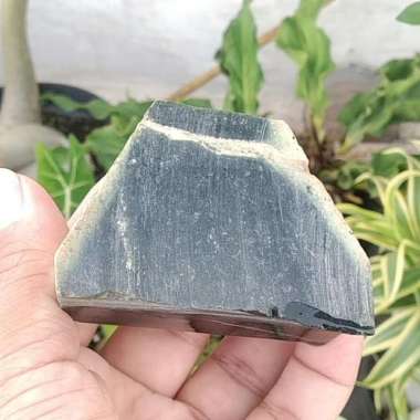 Rough / Bongkahan / Bahan Batu Natural Black Jade / Giok Hitam Aceh 05