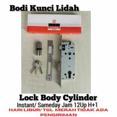 Bodi Kunci Lidah Stainless Body Lock Soligen Kunci Pintu Besar Rumah Warlock