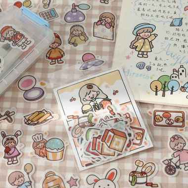 My Girly Planet Flake Stickers Set - Sticker Unik - Sticker Lucu - Just so Kawaii