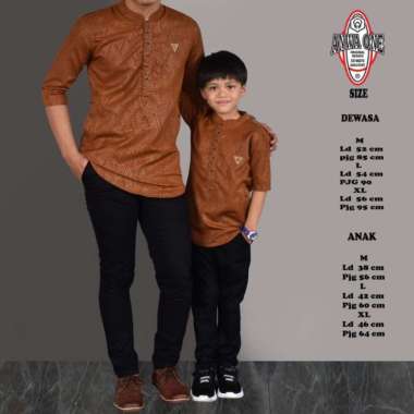 baju koko kapelan ayah anak couple/Koko kapelan terbaik Anwa one Varian Based Information Semua Ukur