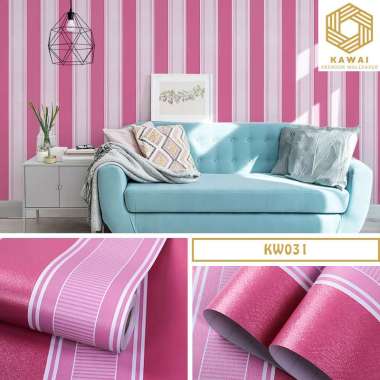 Kawaii Wallpaper - Motif Garis Kotak (Ukuran 900x45CM) Wallpaper Sticker Termurah Medan | Roll Stike