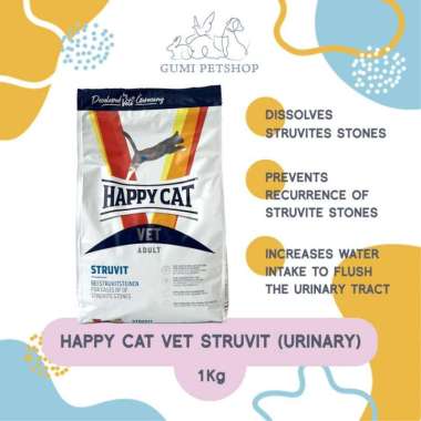 Happy Cat Vet Struvit Urinary Cat Food 1Kg / Makanan Kucing Urinary