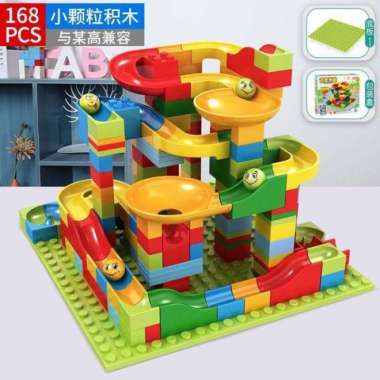 mainan edukasi anak marble blocks / marble run 168pcs