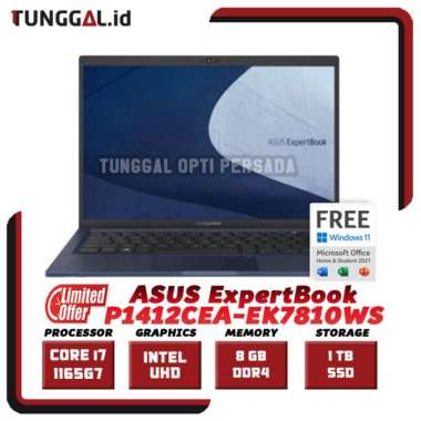 LAPTOP ASUS ExpertBook P14 EK7810WS i7 1165G7 14" FHD 8GB 1TB W11+OHS